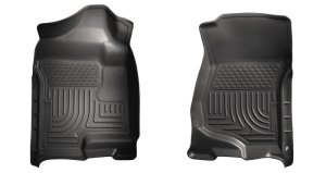 Cadillac Escalade EXT Floor Mats - Front - Husky Liners - Weatherbeater - Black - `07-`14